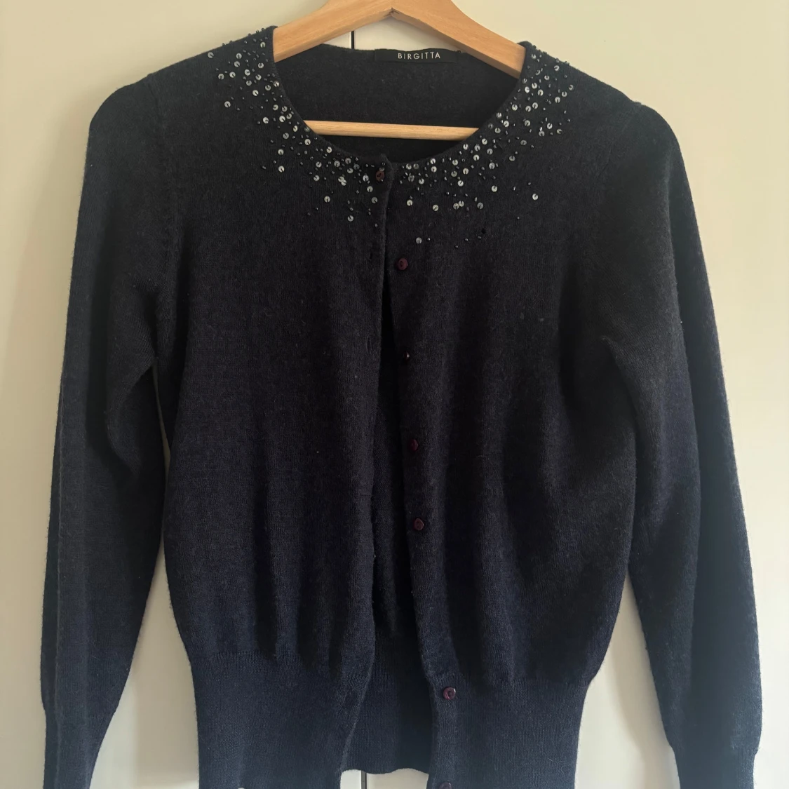 Blå kofta med paljetter - 4