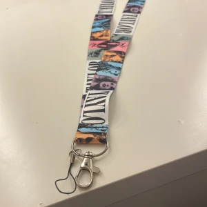 Taylor Swift Nyckelband - Färgglatt nyckelband med Taylor Swift-motiv och texten 'TAYLOR'. Perfekt för att bära nycklar, passerkort eller små tillbehör. Utrustad med metallklämma och extra fäste. i mycket gott skick utan synligt slitage. Aldrig använd 💗