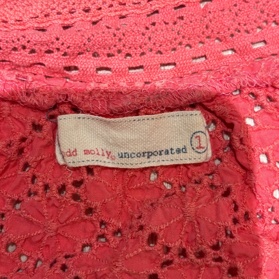 Broderad rosa blus med rosett Odd Molly  - 4