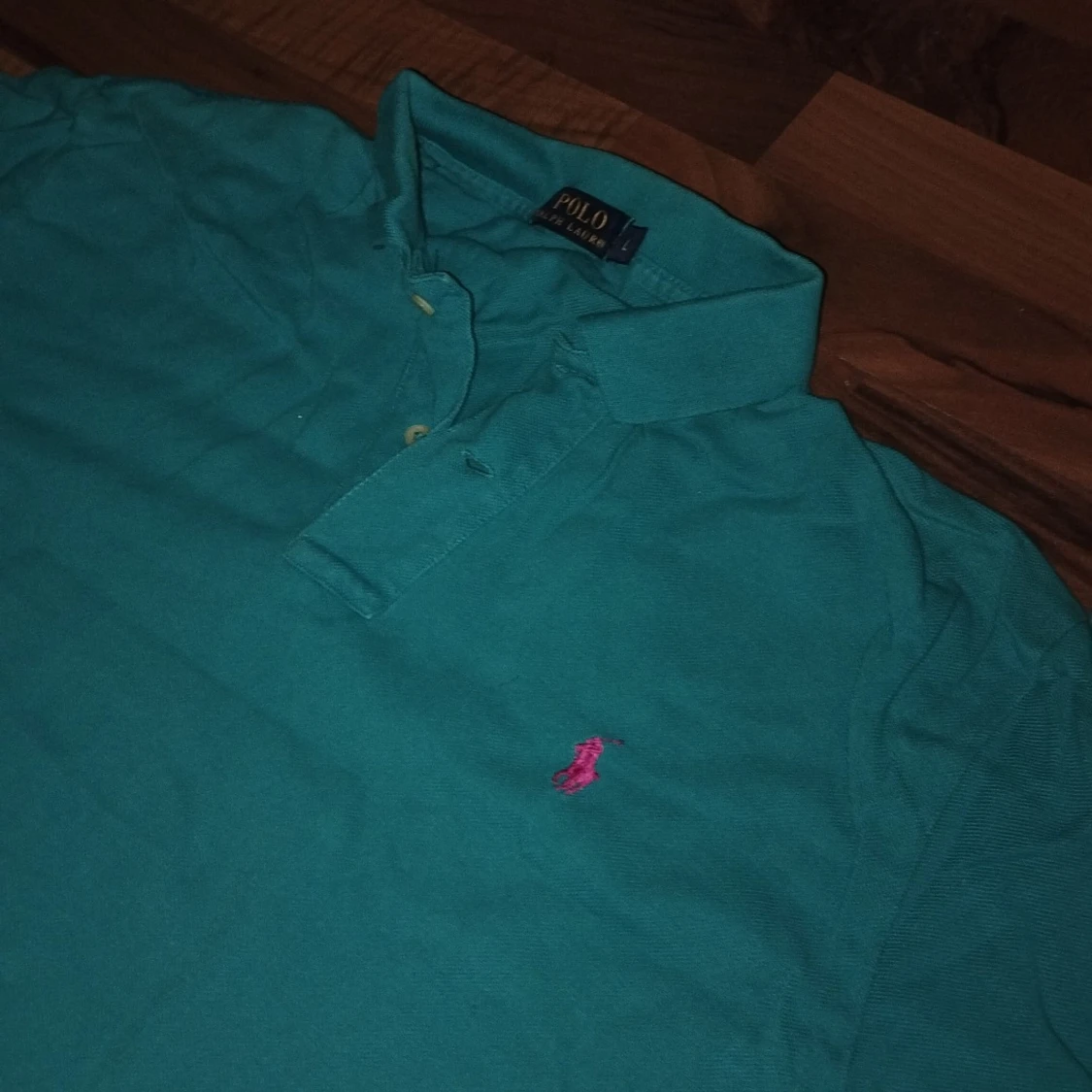 Turkos pikétröja från Ralph Lauren