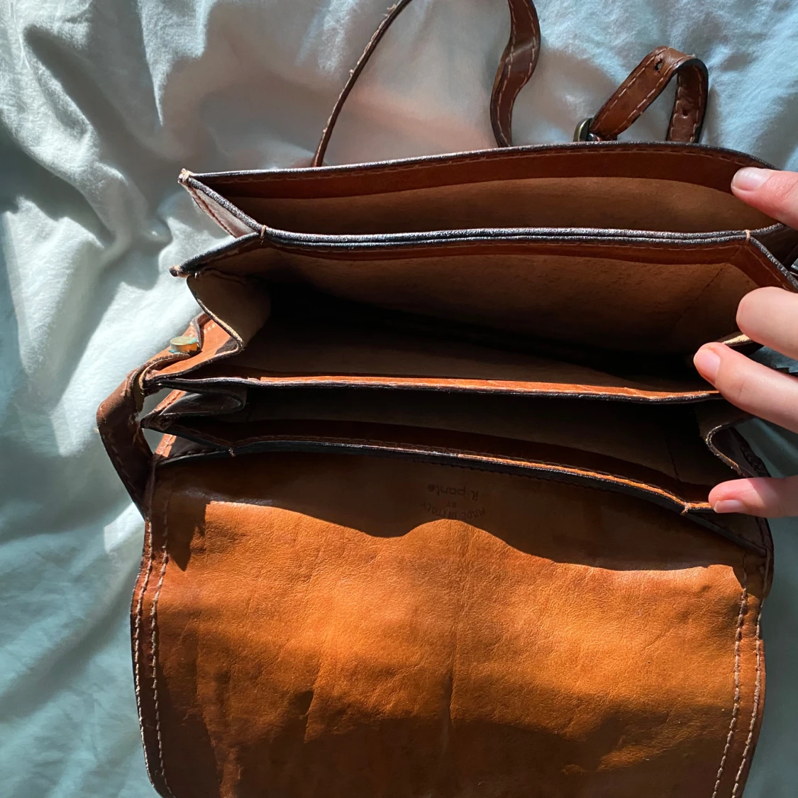 The Bridge axelväska i skinn   - 2