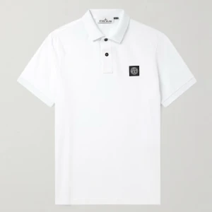 Vit pikétröja från Stone Island - Stone pike