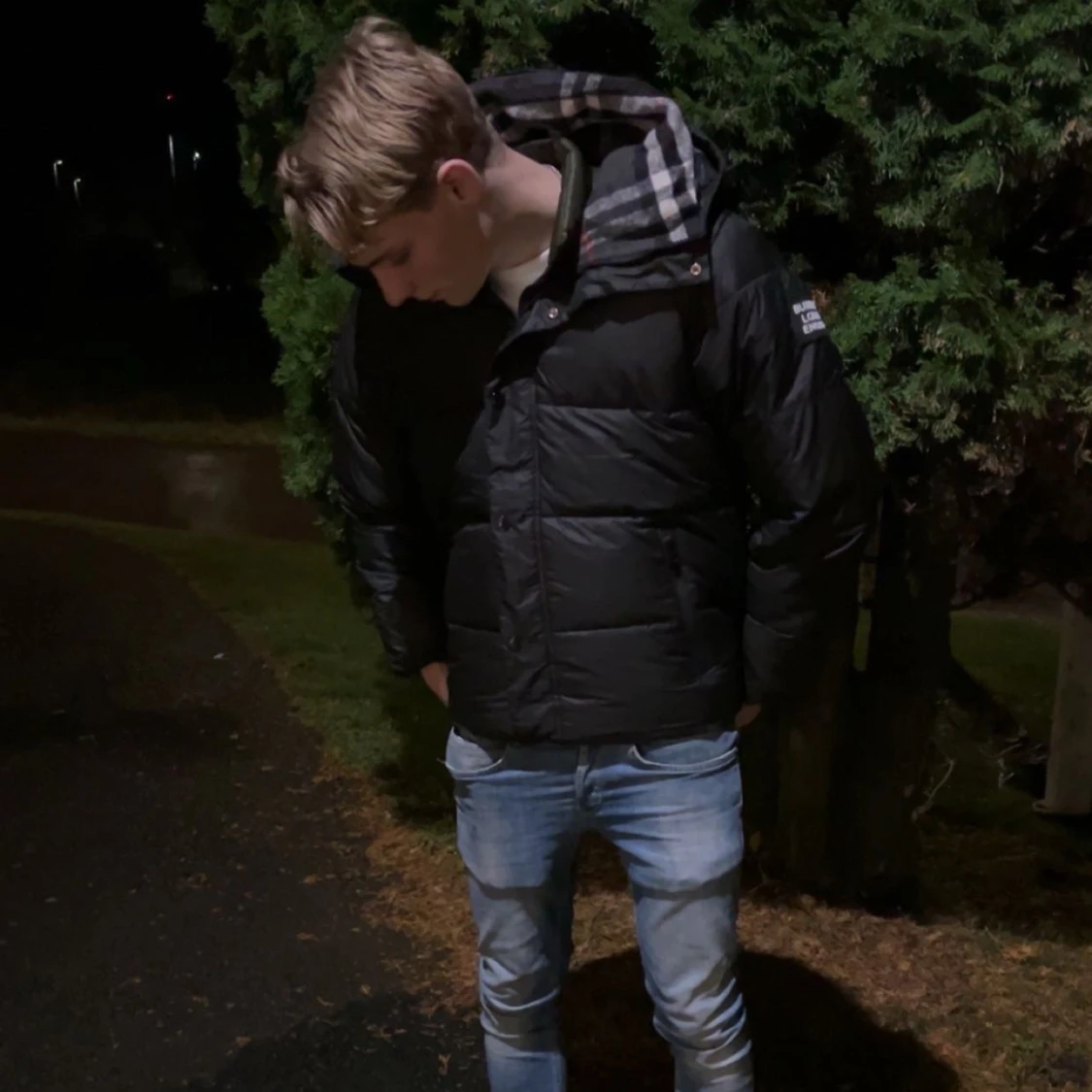 Svart pufferjacka från Burberry