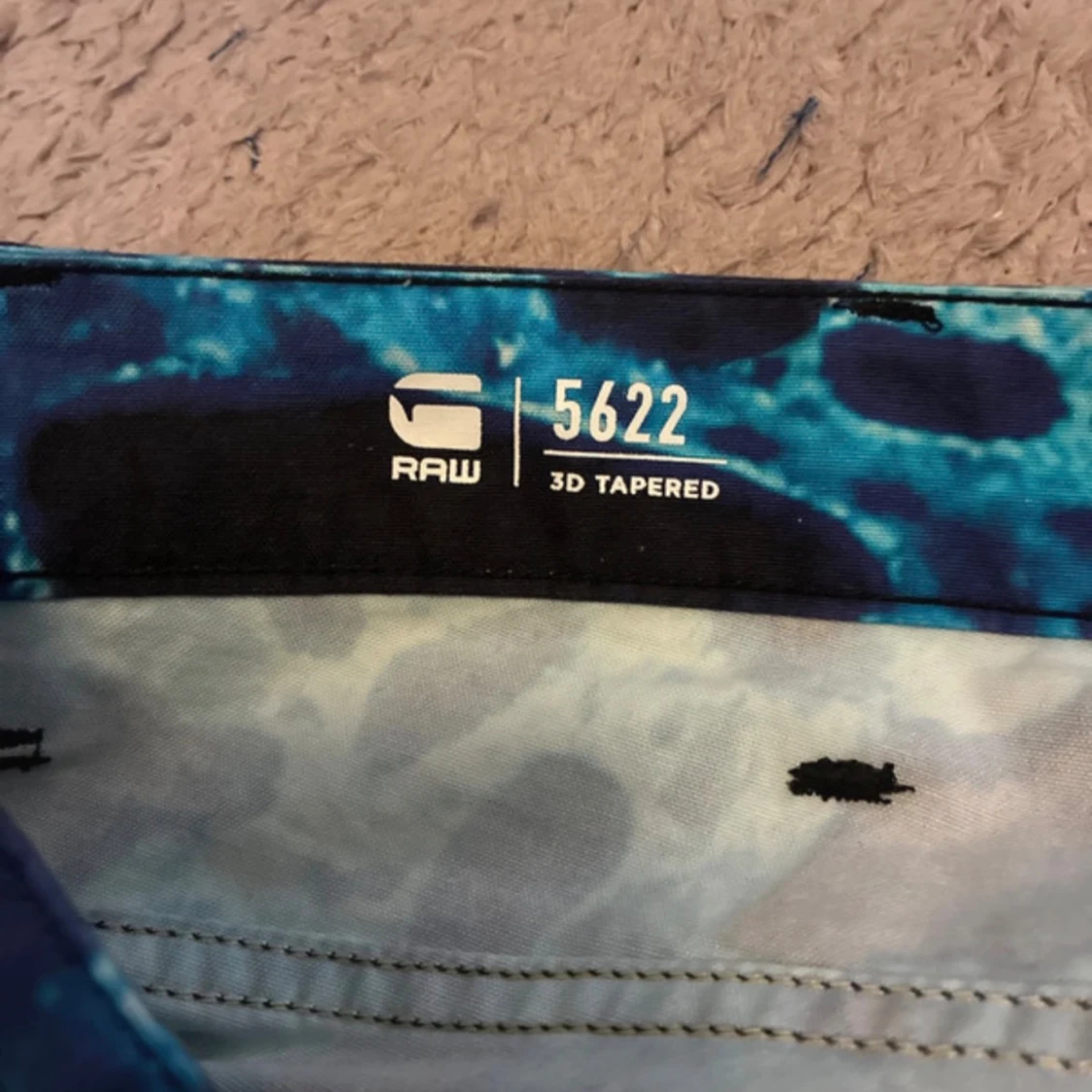 G-Star RAW 5622 blåmönstrade byxor - 1