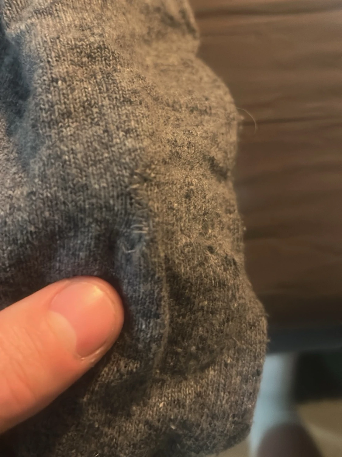 Grå basic stickad tröja - 5