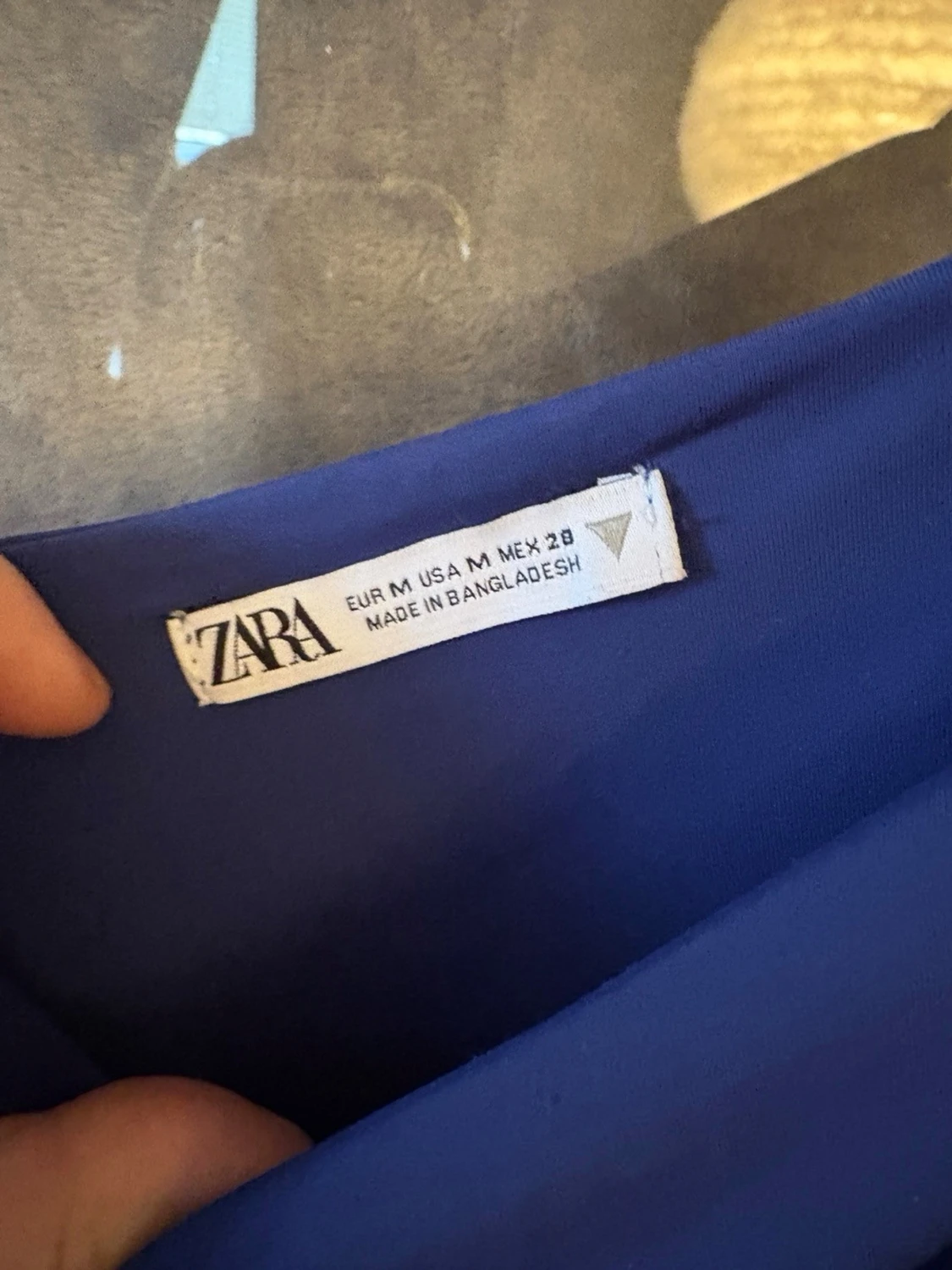 Marinblå långklänning med slits - 2