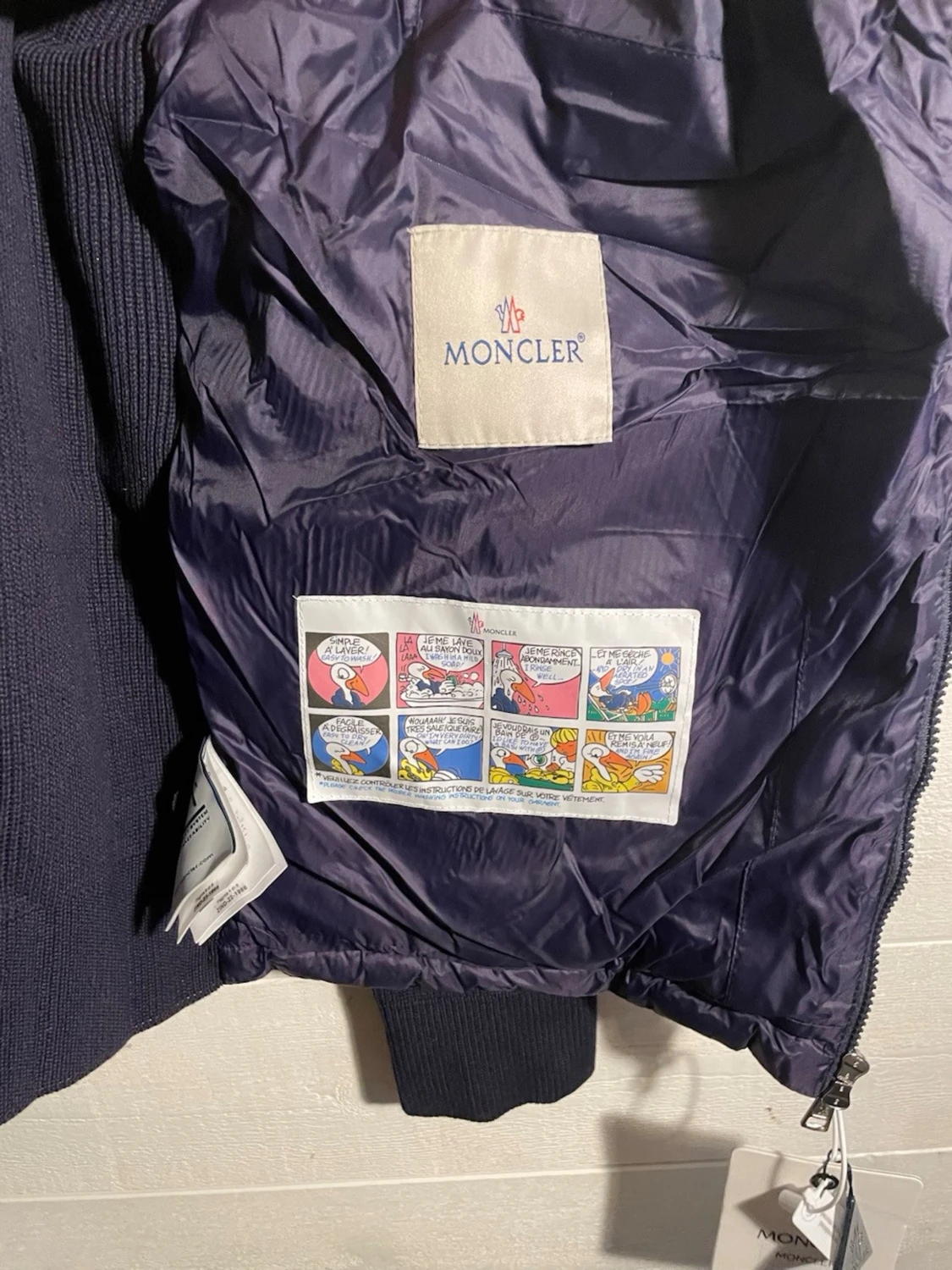 Mörkblå Moncler pufferjacka - 3