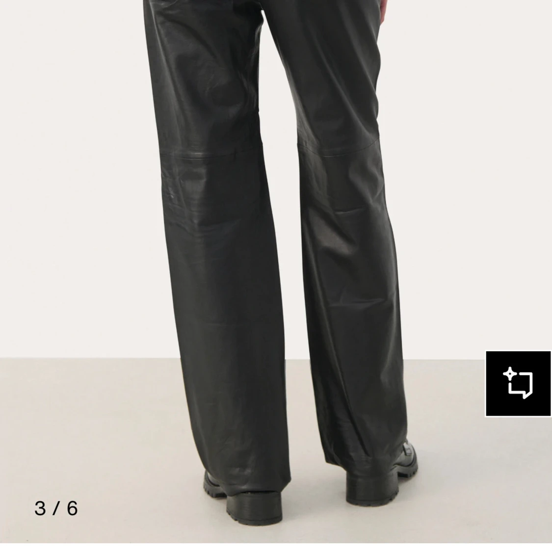 Svarta skinnbyxor från Part Two - 2