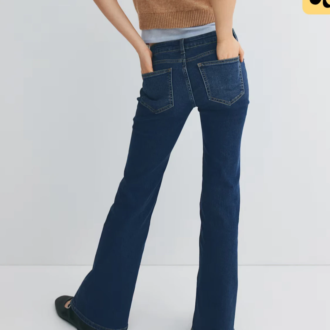 Mörkblå bootcut jeans - 1