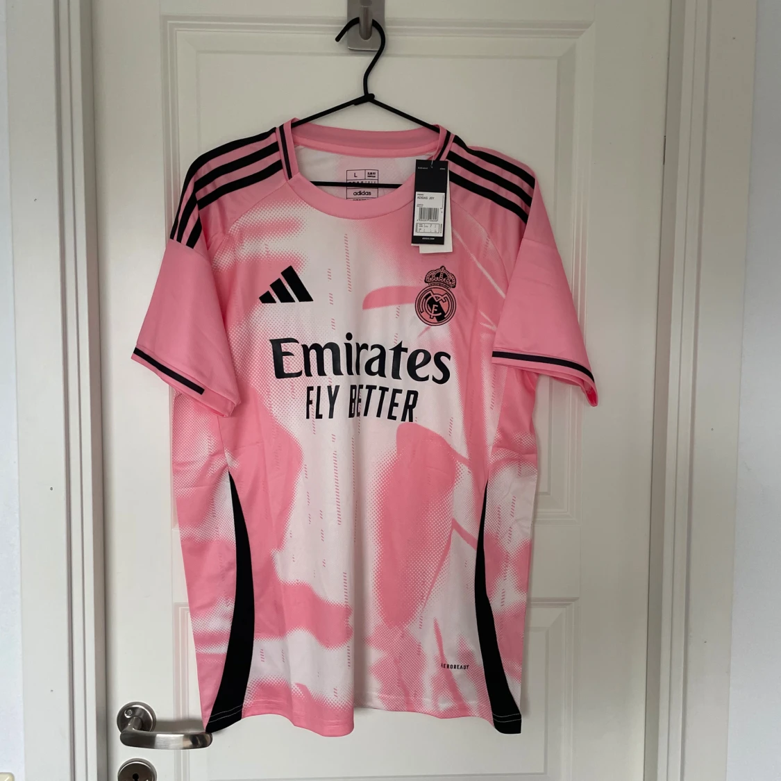 Real Madrid rosa fotbollströja Adidas L