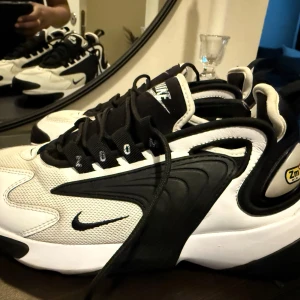 Nike sneakers i svart och vitt - Snygga Nike sneakers i svart och vitt med en modern design. Skorna har en tydlig Nike-logga och snörning för en säker passform. Perfekta för en sportig look.