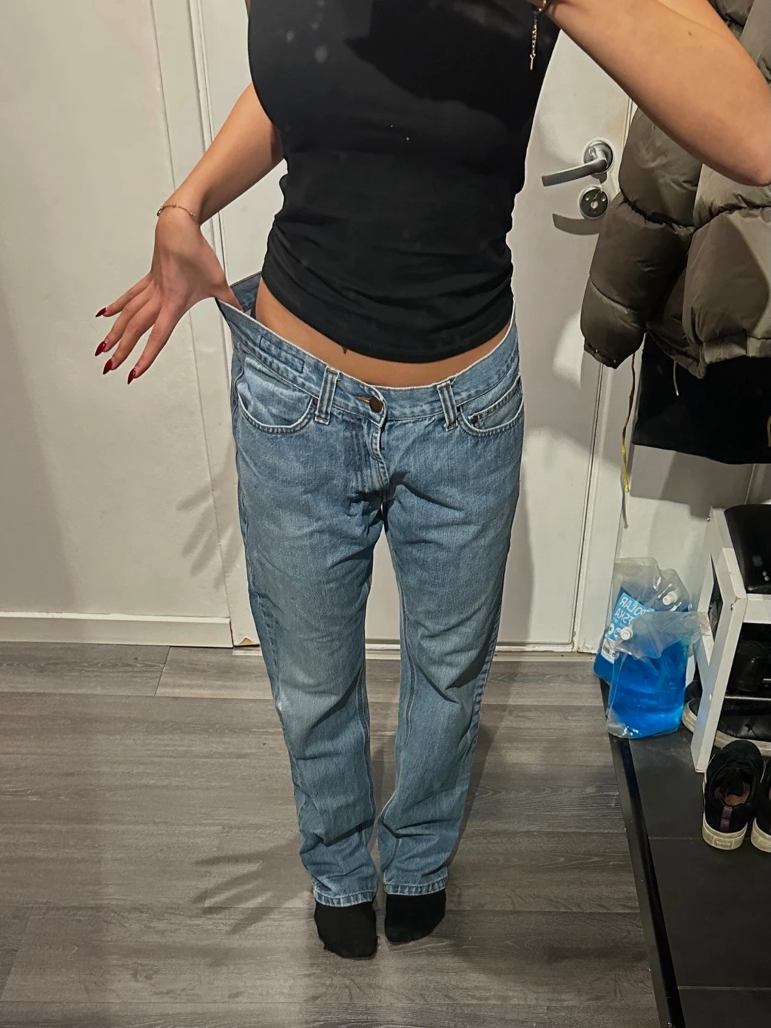 Batistini ljusblå loose fit jeans W32 L34 - 2