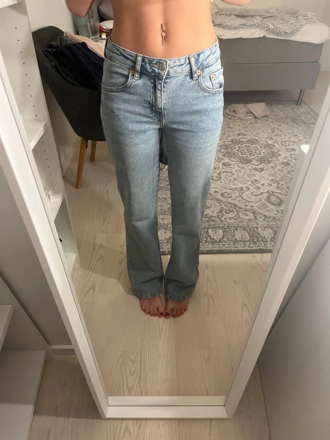 Ljusblå Levis 501 jeans bootcut  - 1