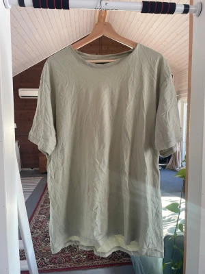 Grön/mintfärgad T-shirt  - Enkel och stilren beige t-shirt från SMOG i storlek XXL. Regular fit med klassisk rund hals och korta ärmar. Tillverkad i mjuk bomull som känns skön mot huden. 