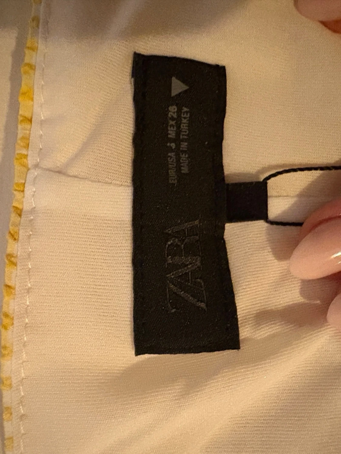 Gul och vit rutig korsettopp från Zara - 3