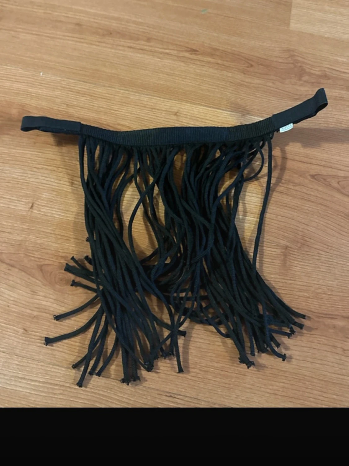 Svart väst med långa fransar X-FULL - 2