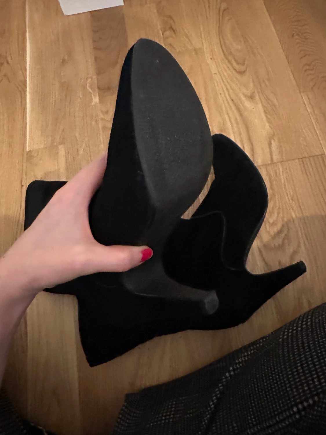 Svarta mocka boots med klack - 4