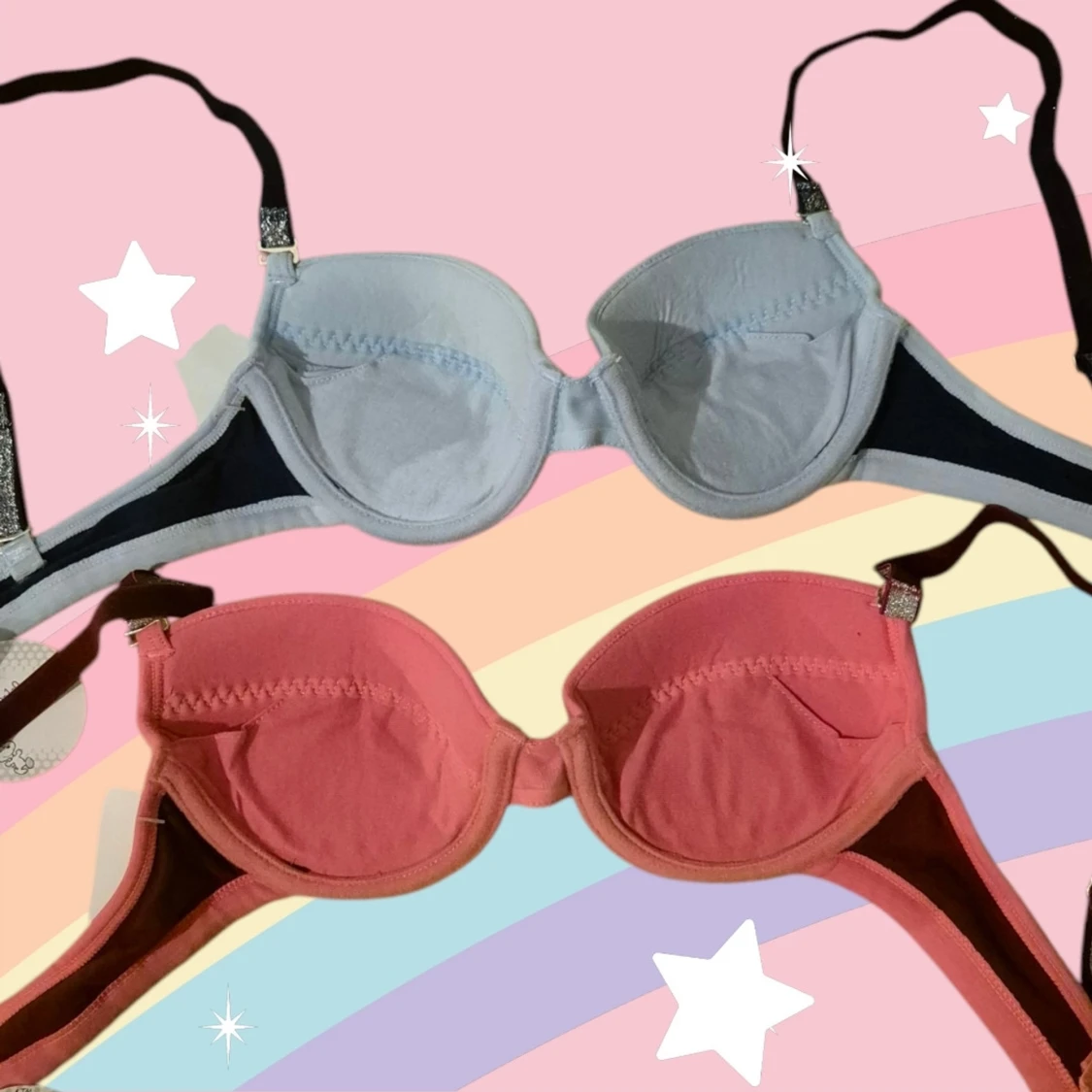 2-pack Snobben bhar 70AA rosa och ljusblå - 1