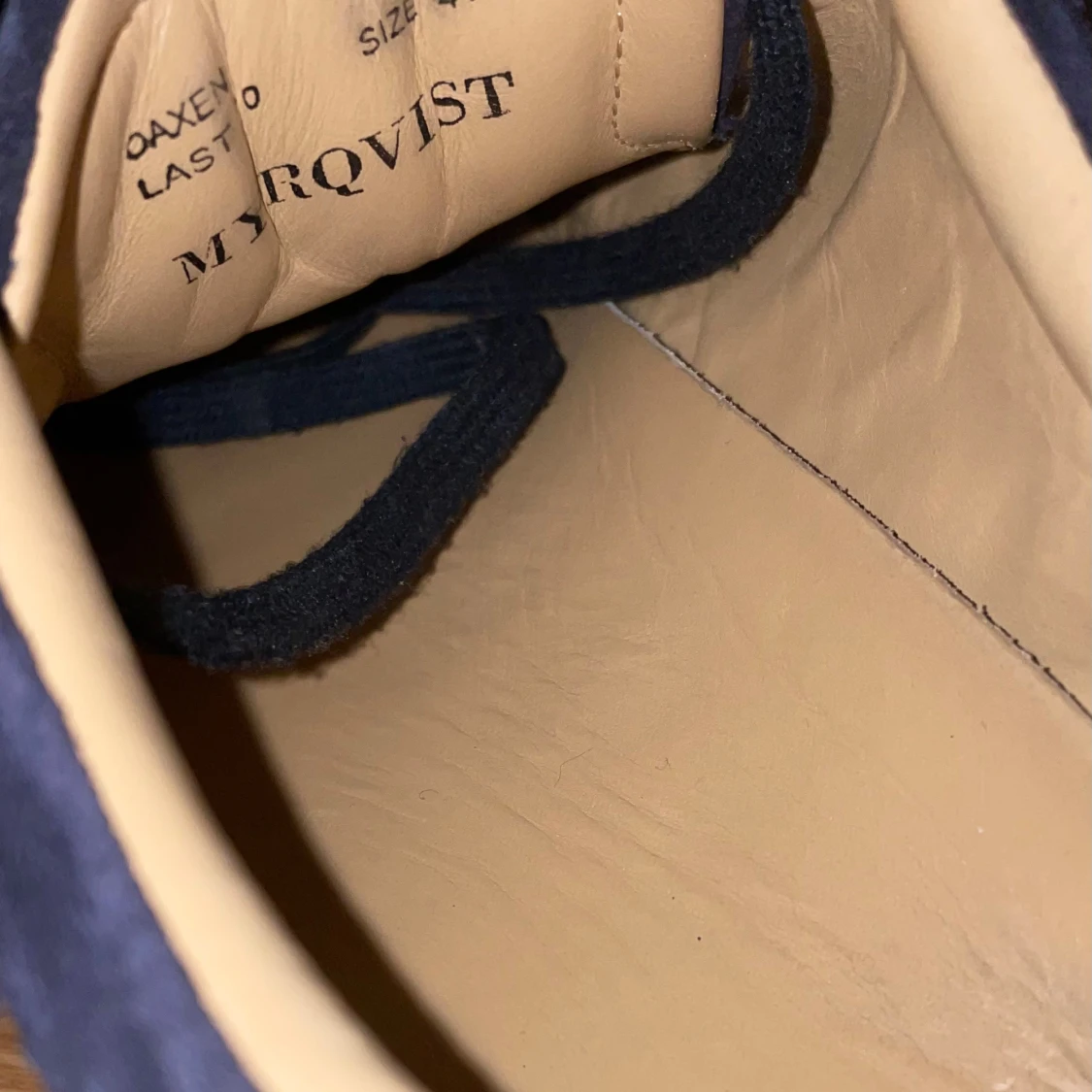 Myrqvist mörkblå mockasneakers - 3