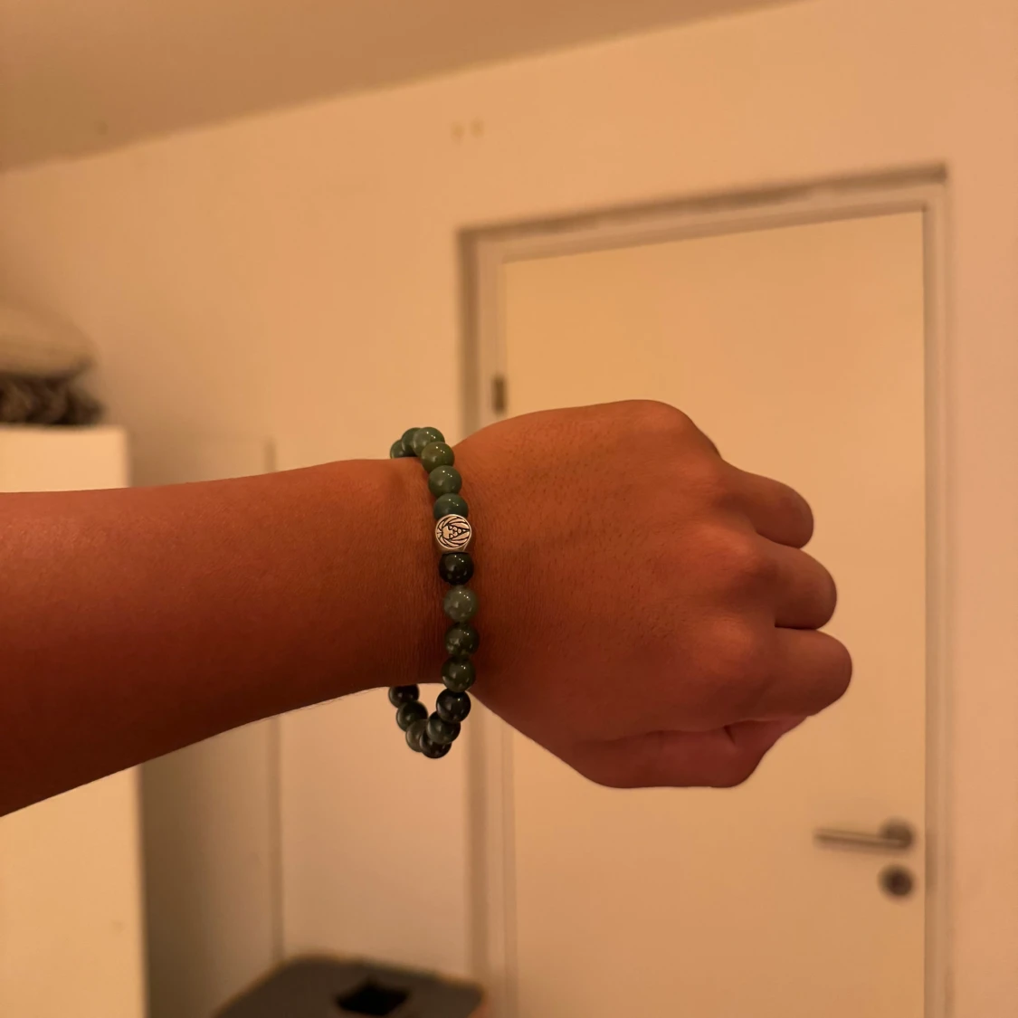 Grönt pärlarmband  - 1