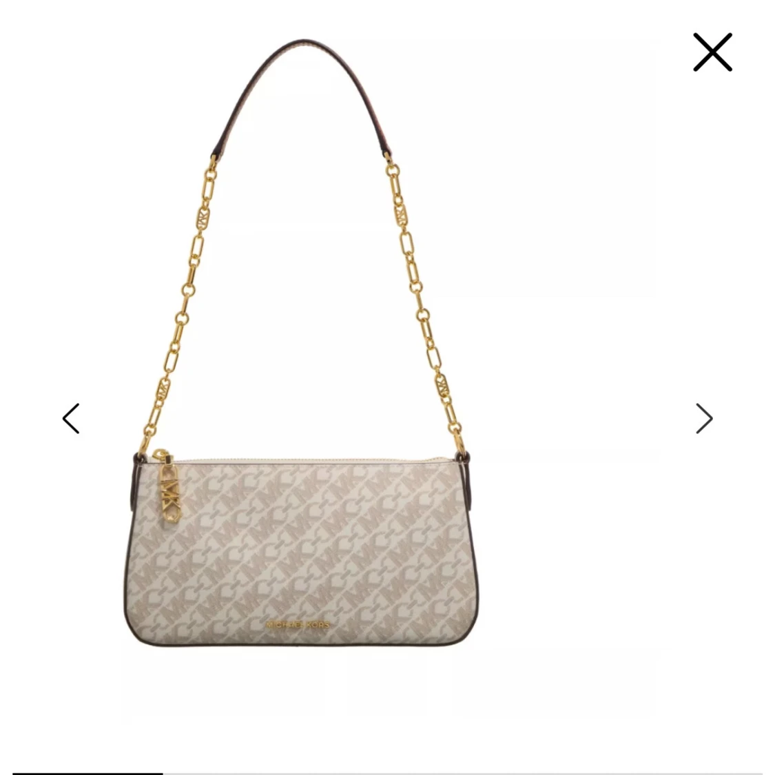 MICHAEL KORS stilren Elfenbensfärgad Axelremsväska