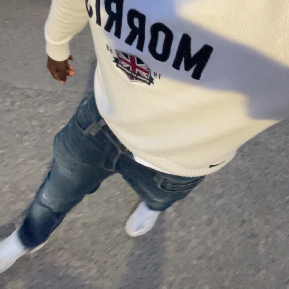 Vit stickad tröja från Morris - 1