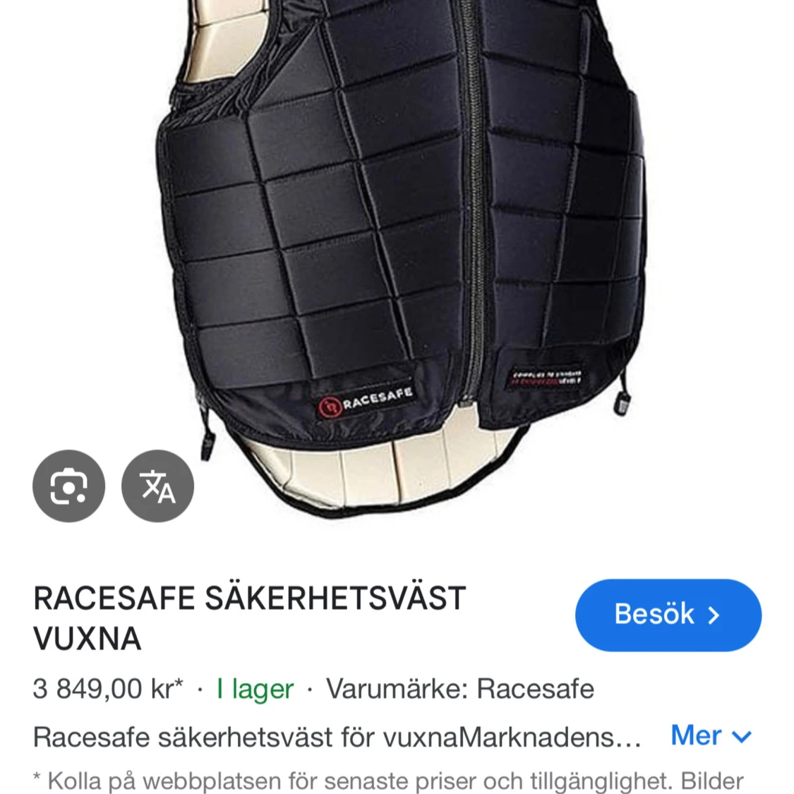 Racesafe väst från hööks! 