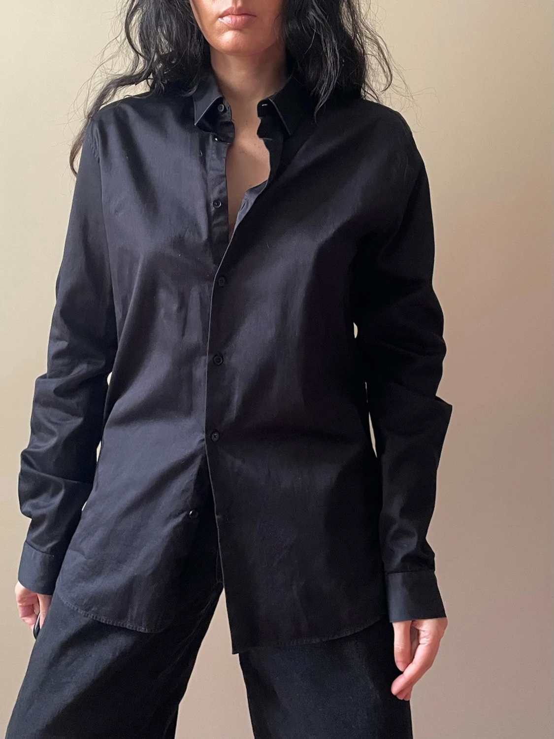 Vintage Black Cotton Emmanuelle Khanh Shirt - 3