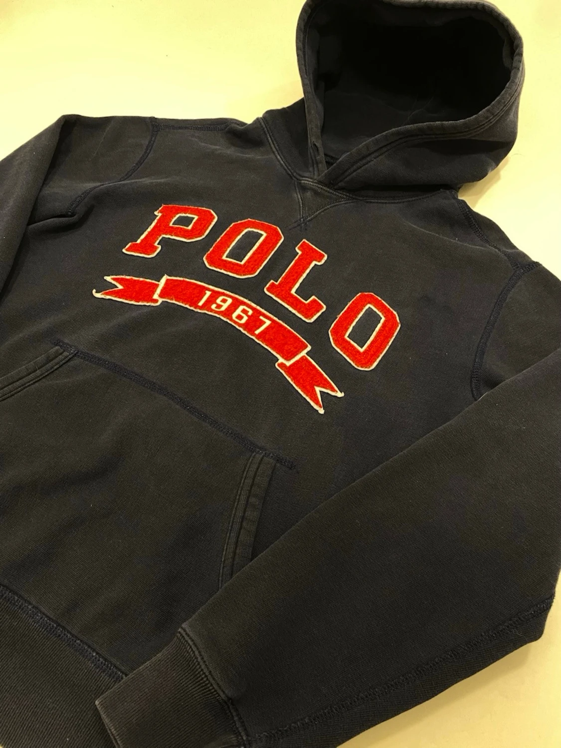 Marinblå Ralph Lauren hoodie S - 3