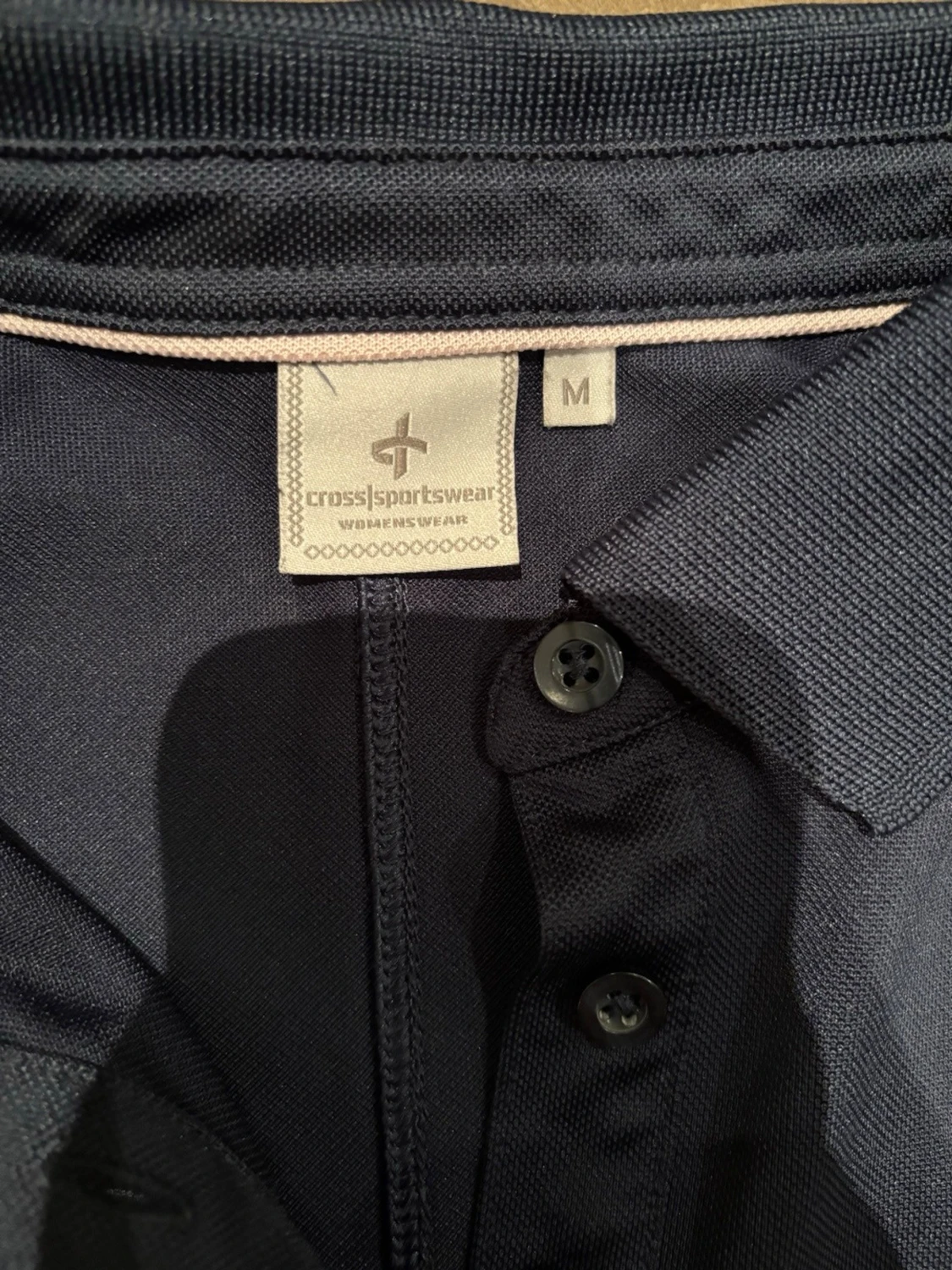 Marinblå ärmlös pikétopp Cross - 1