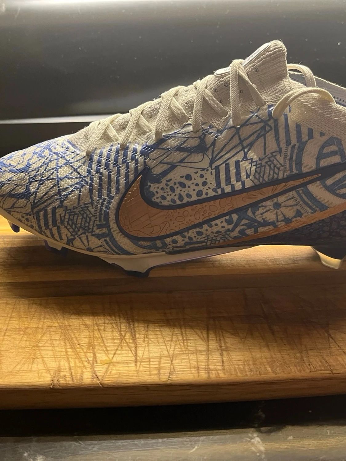 Nike Vapor fotbollsskor blå/vit