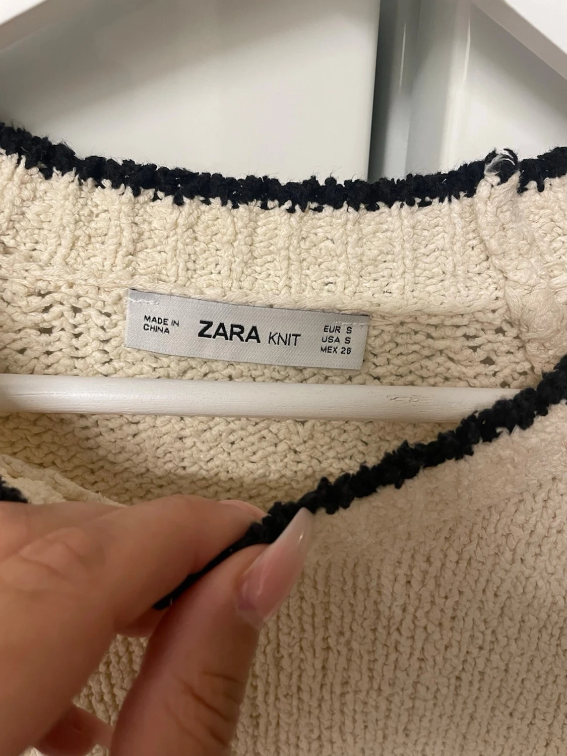 Croppad stickade tröja - 6