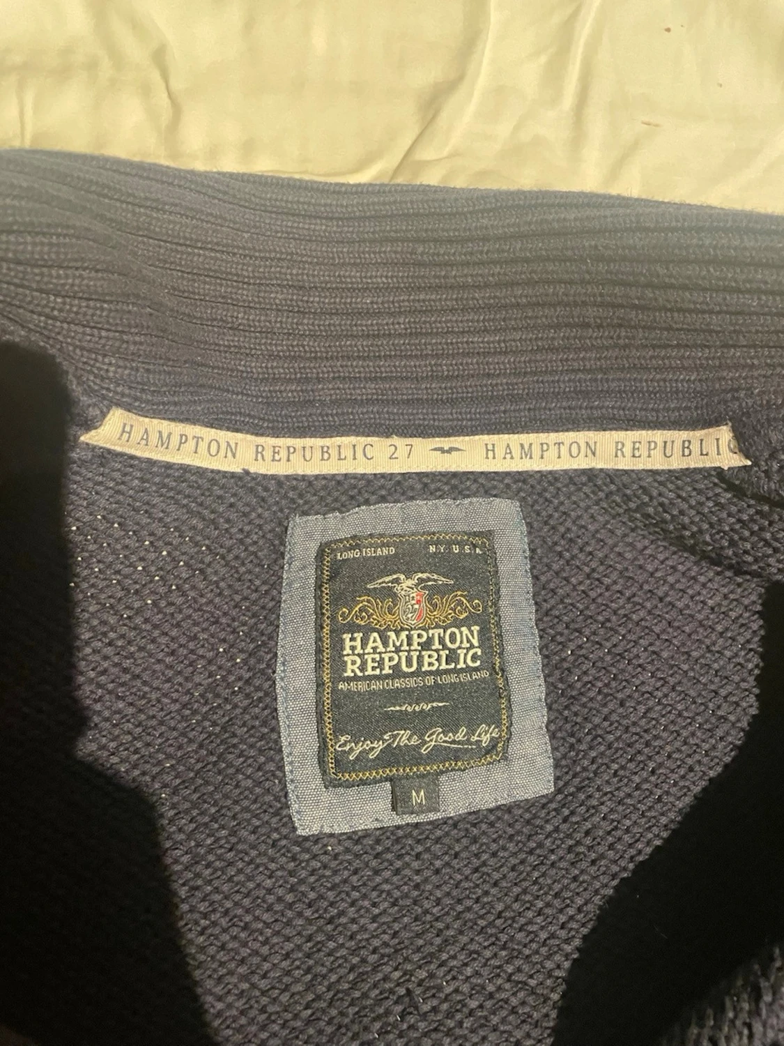 Mörkblå kofta Hampton Republic - 1