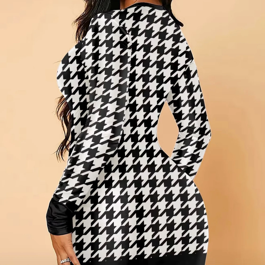 Svartvit Rutig Korttklänning - Helt Ny ! - 2