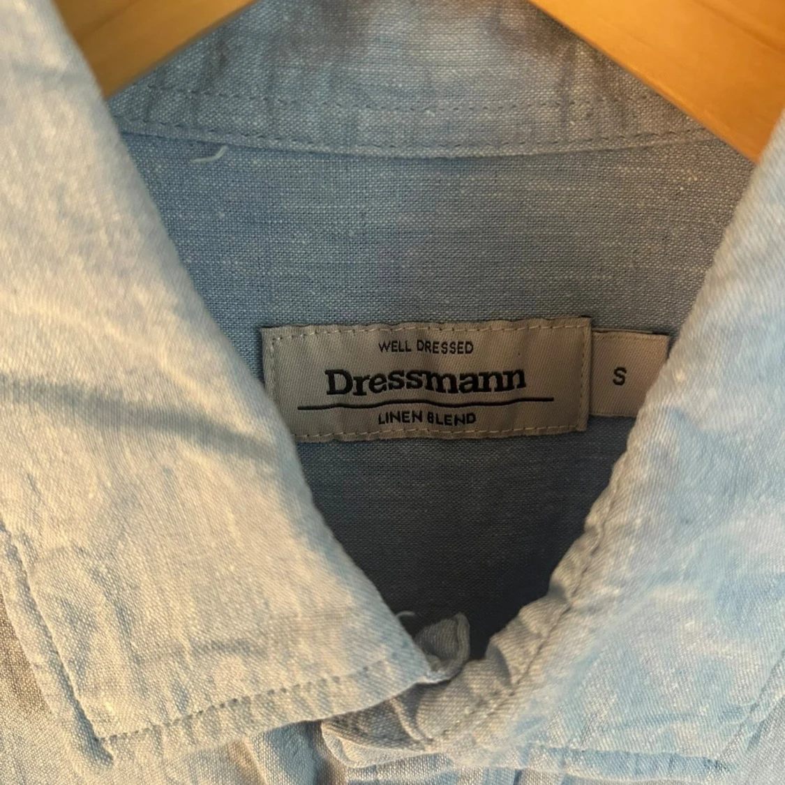 Ljusblå linne skjorta  - 2