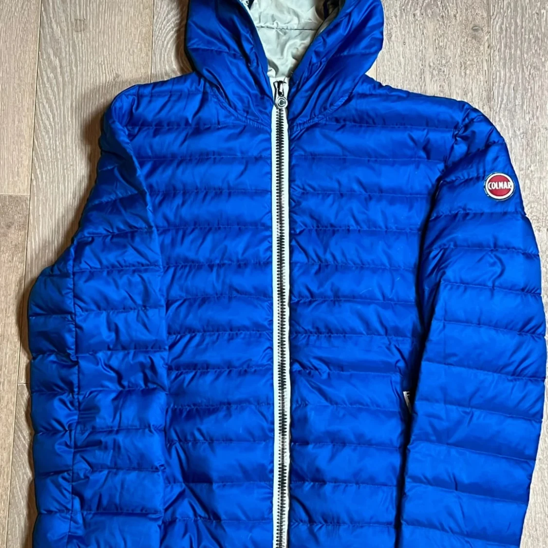 Blå Colmar pufferjacka med huva - 1