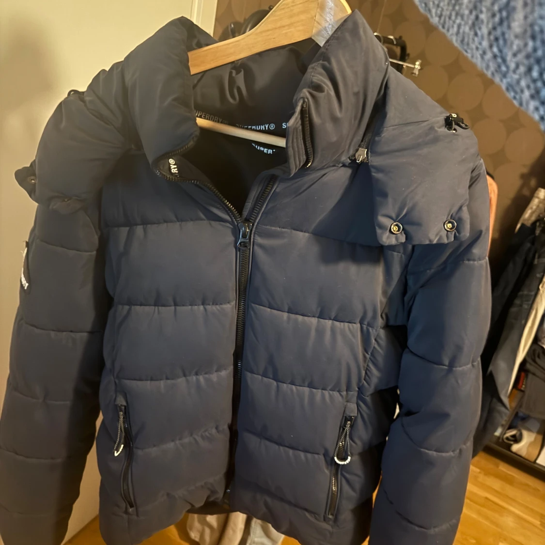 Superdry Pufferjacka mörkblå  - 1
