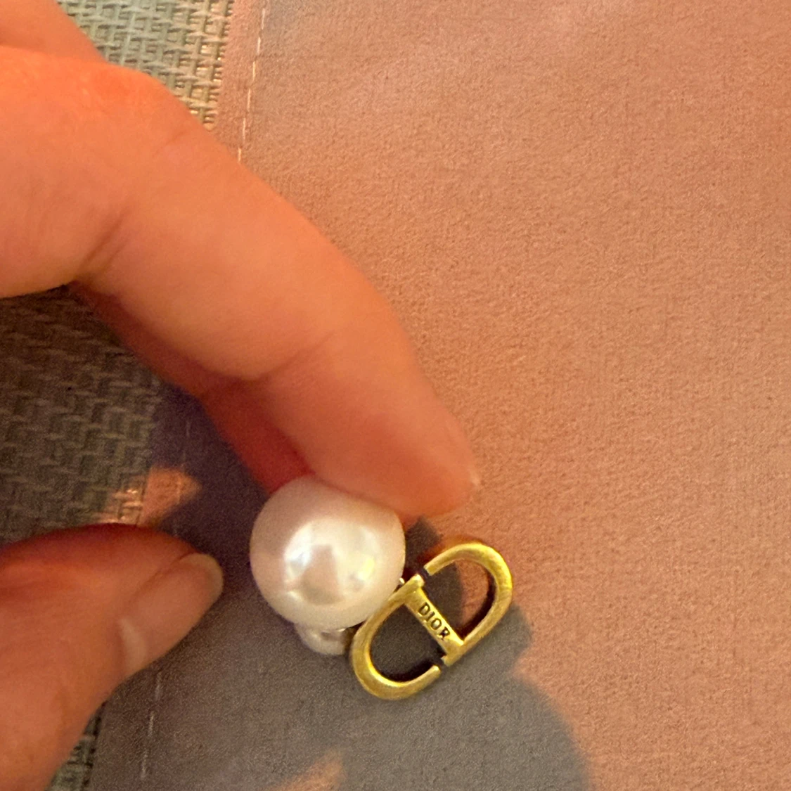 Dior örhängen med pärlor och strass - 3