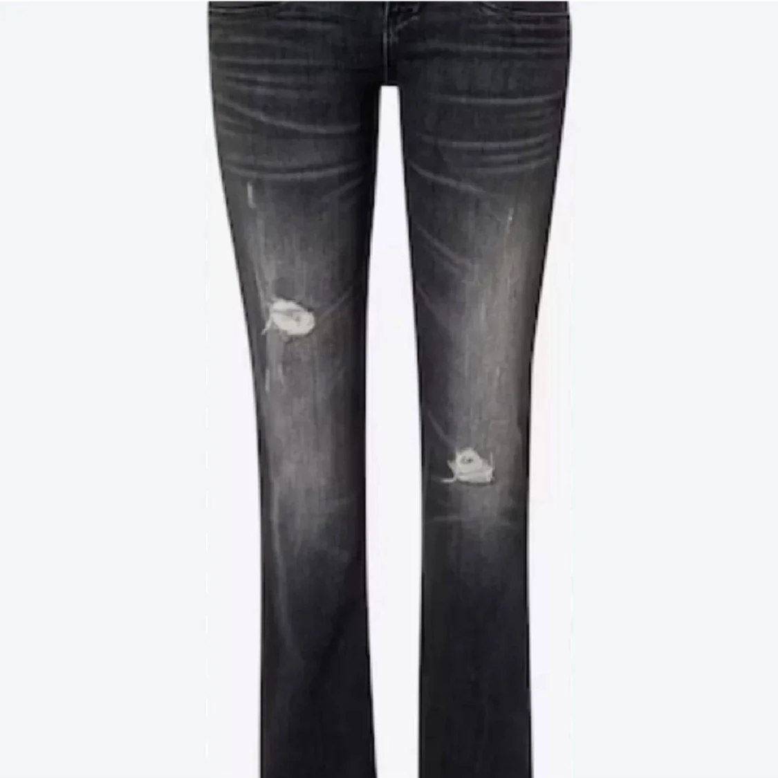 Gråa Ltb jeans med slitningar  - 1