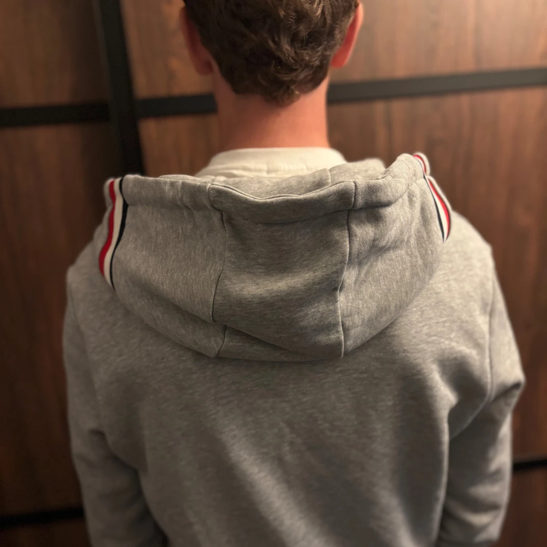 Grå Moncler hoodie med dragkedja - 3