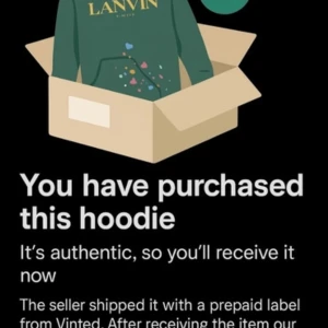 Blå hoodie från Lanvin med färgstänk - Säljer en blå hoodie från Lanvin Paris med coola färgstänk i olika färger och stor Lanvin-logga i rött framtill. Tröjan har huva med snörning och är långärmad. Perfekt för dig som vill sticka ut med en unik och trendig look.