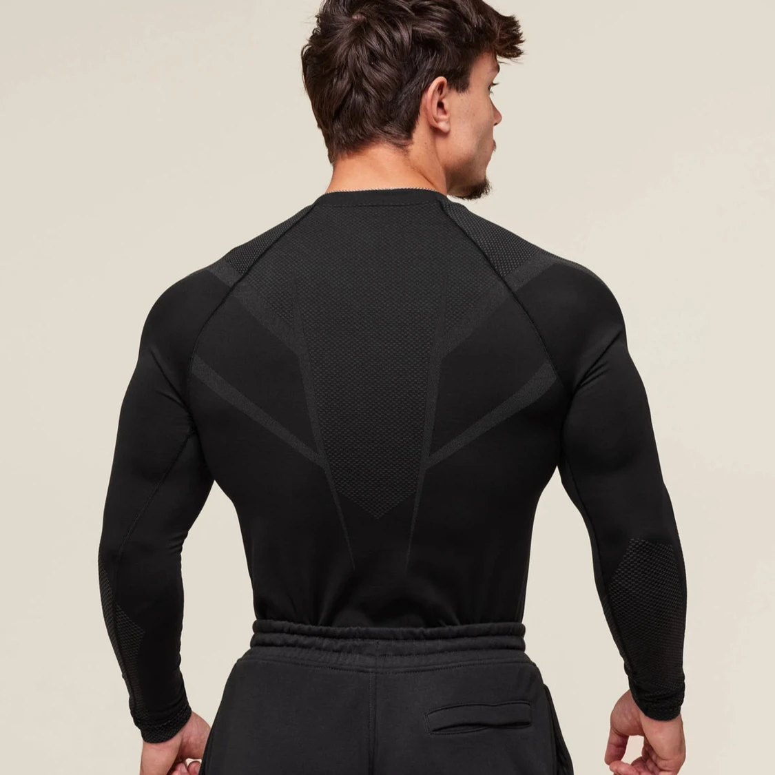  Gymshark Onyx v5 Black/gray blue logo longsleeve - 1