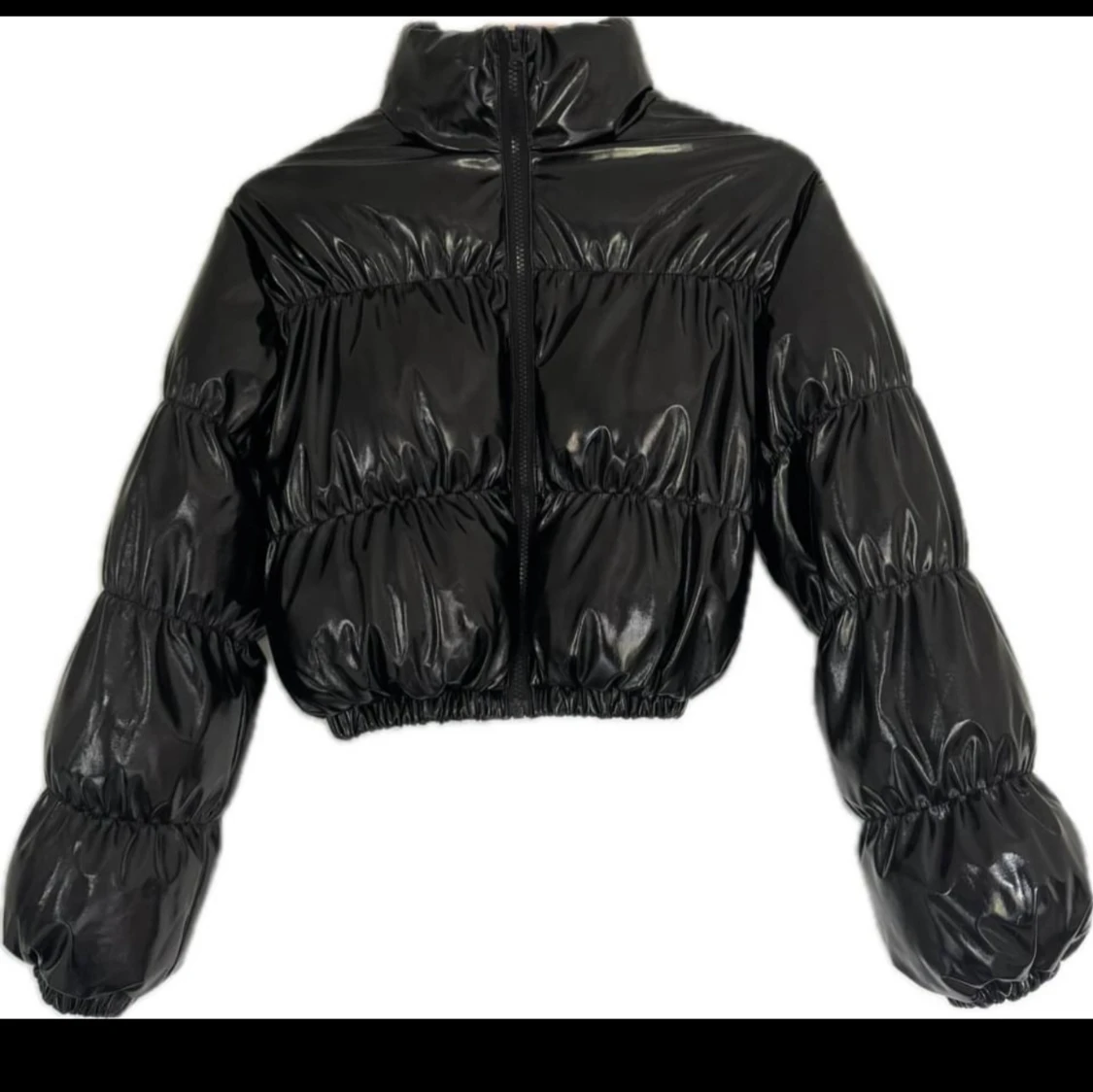 Svart glansig pufferjacka Steve Madden - 4