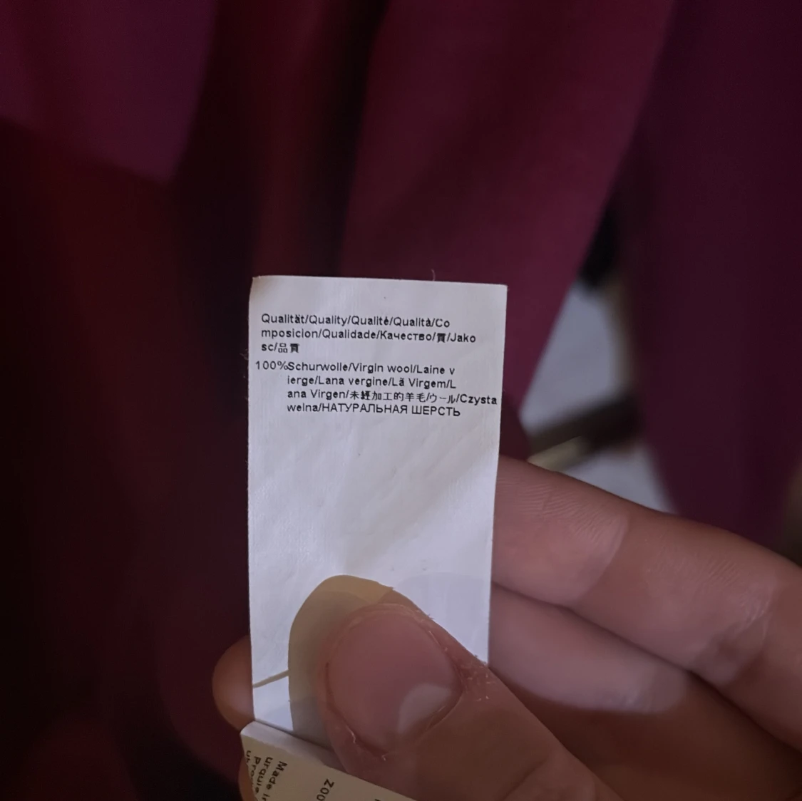 Vinröd ulltröja från Hugo Boss - 3