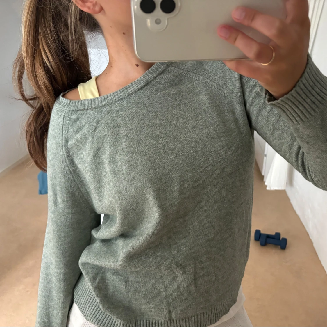 Ljusgrön stickad tröja Vero Moda 