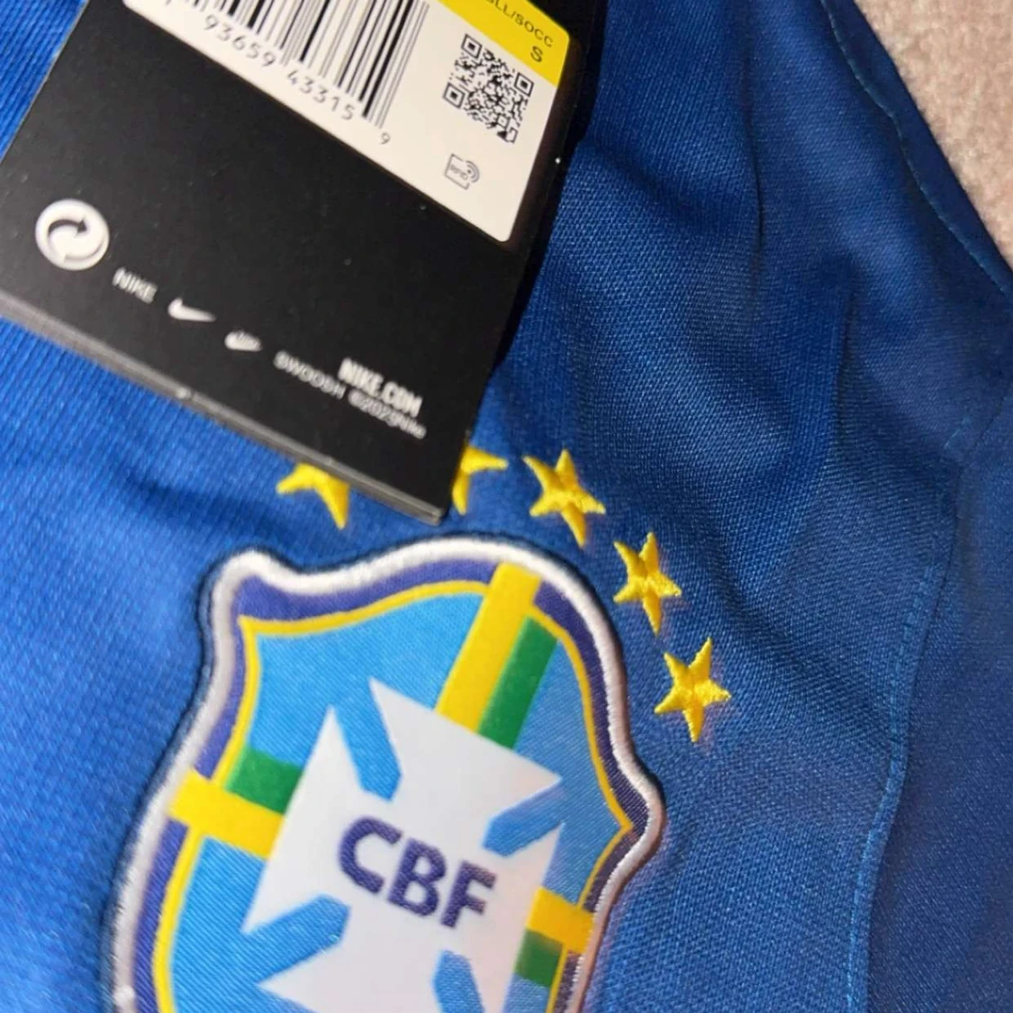 Blå Brasil Nike x Stüssy fotbollströja - 1
