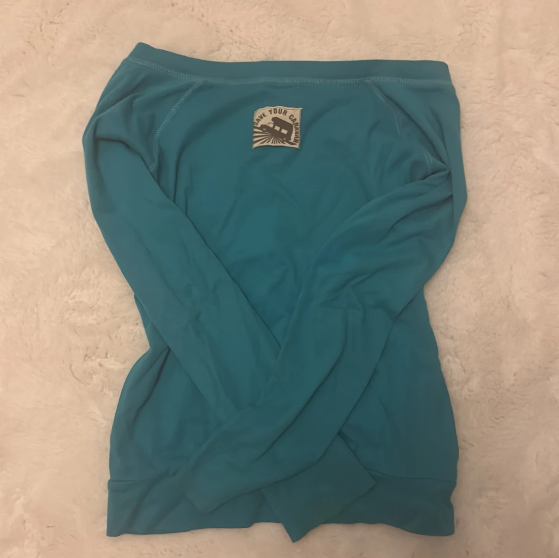 Turkos långärmad topp BY TRF - 1