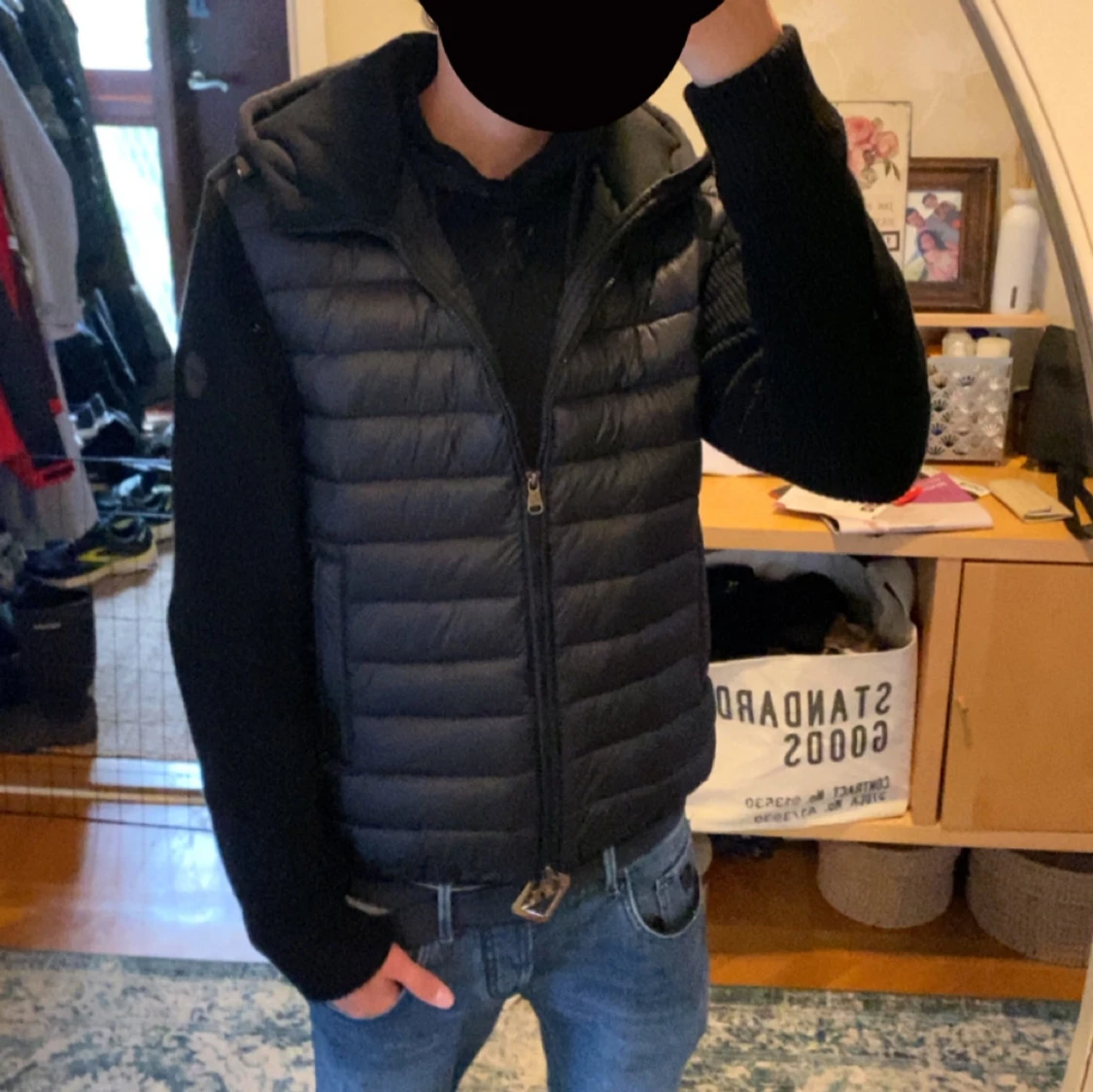 Svart Colmar hybridjacka/cardigan   - 4