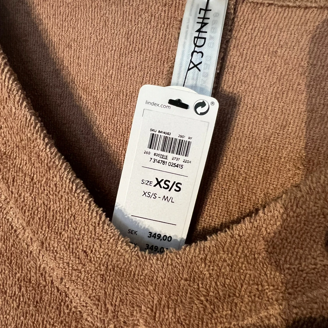 Brun frottéklänning från Lindex - 2