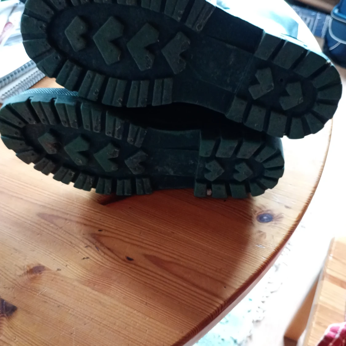 Mörkgröna höga stövlar med snörning stl 41 - 3